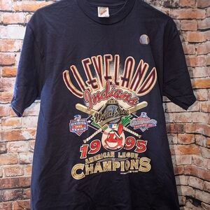 Jerzees Navy Cleveland Indians 1995 Champions Tee
